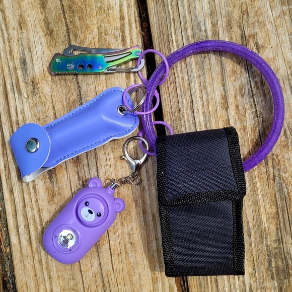 Purple Self-defense Keychain - Picture 1 of 6